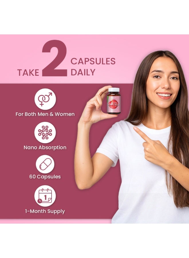 ZEROHARM Skin Radiance Supplement | L-Glutathione, Acerola Cherry (Vitamin C), Biotin & Vitamin E | 60 Capsules - Image 5